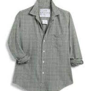 Frank and Eileen Barry Green Plaid Tailored Fit Button Up Shirt Blouse